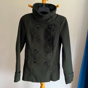 H&M hunter green pea coat